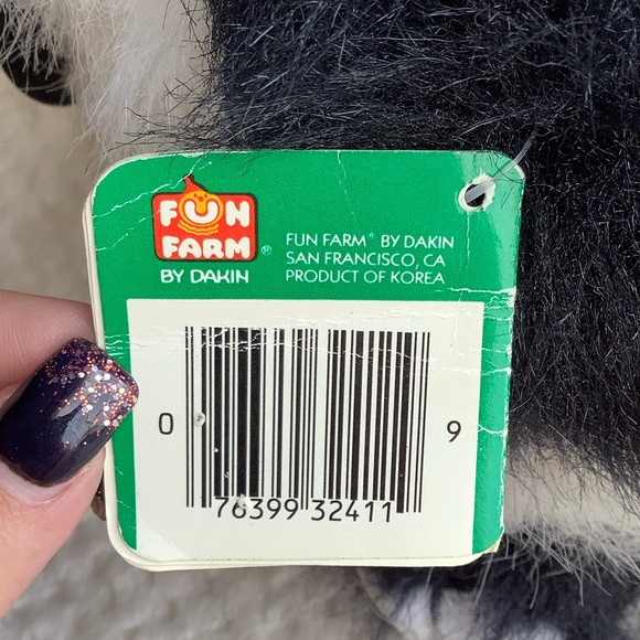 Vintage 1985 DAKIN Fun Farm Plush Bones Shaggy Dog Stuffed Animal w Tags - Picture 7 of 8